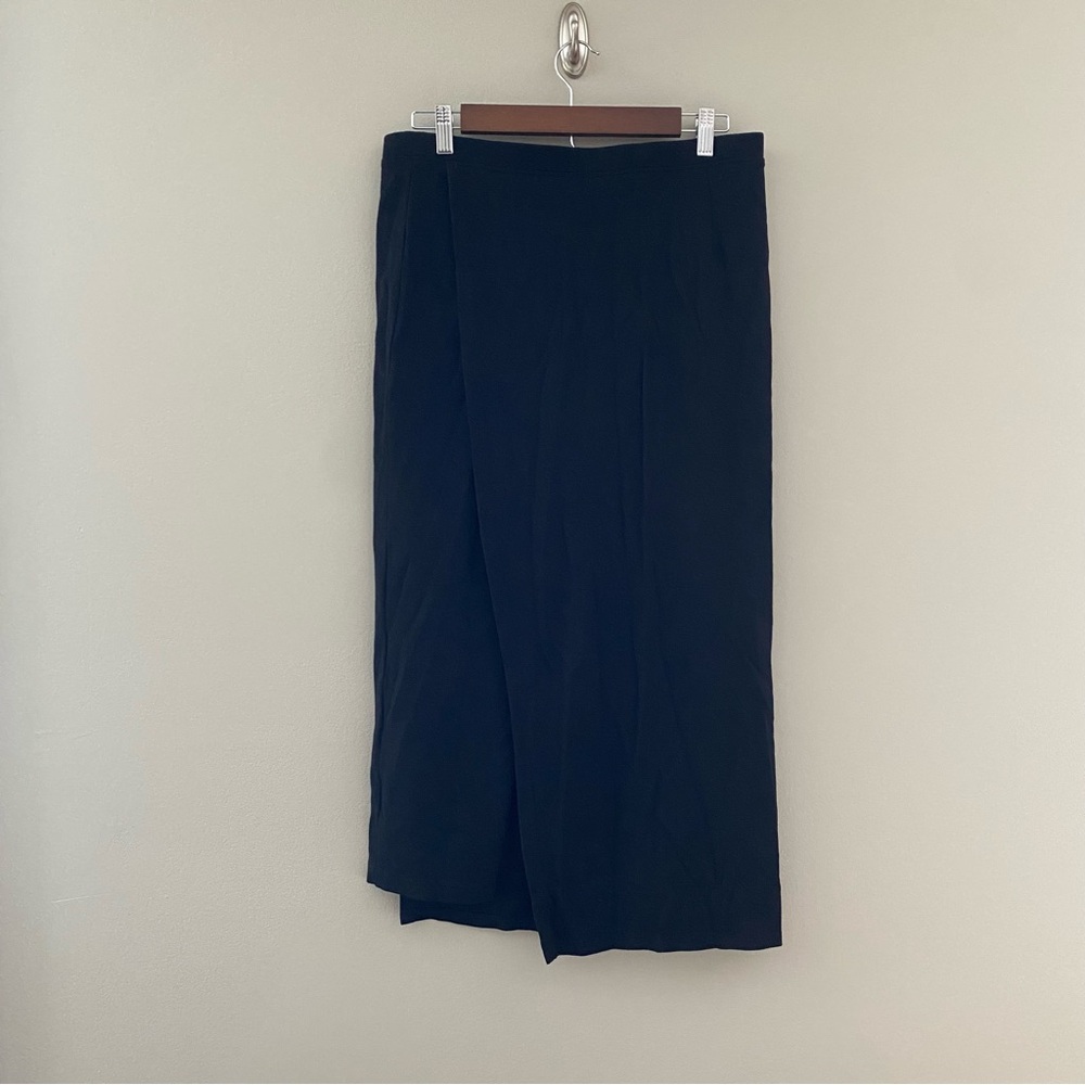 BETABRAND The Sassiest Pant Crop Overlay Maxi Skirt in Black Size Large Long - Picture 4 of 6